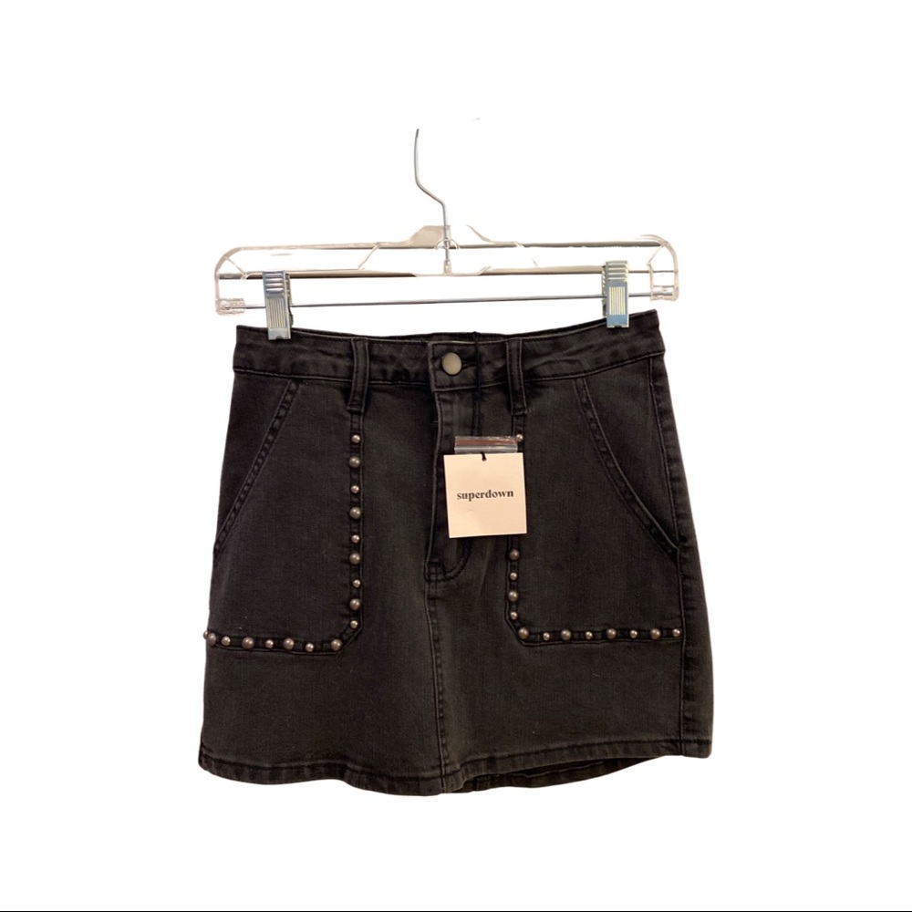 superdown Mona Studded Mini Skirt, XS, NWT